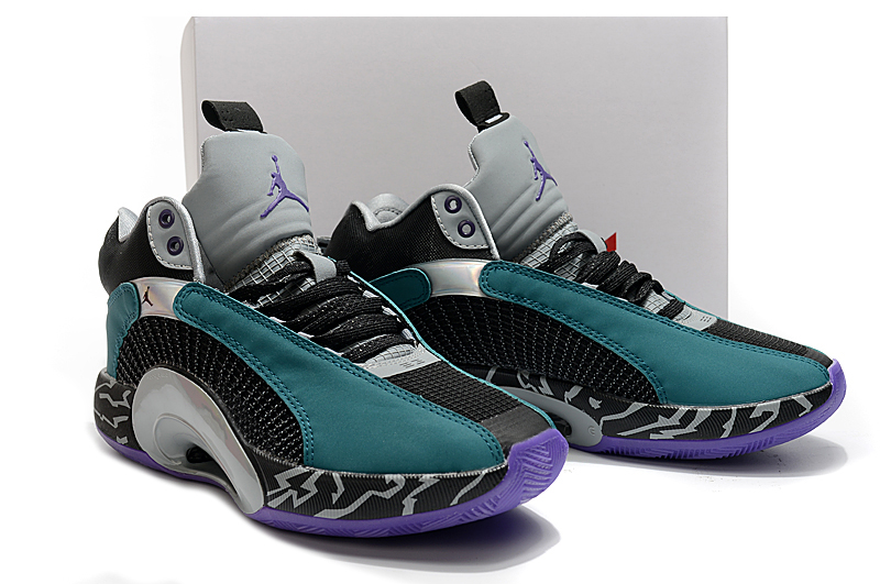 2020 Air Jordan 35 Green Black Silver Shoes